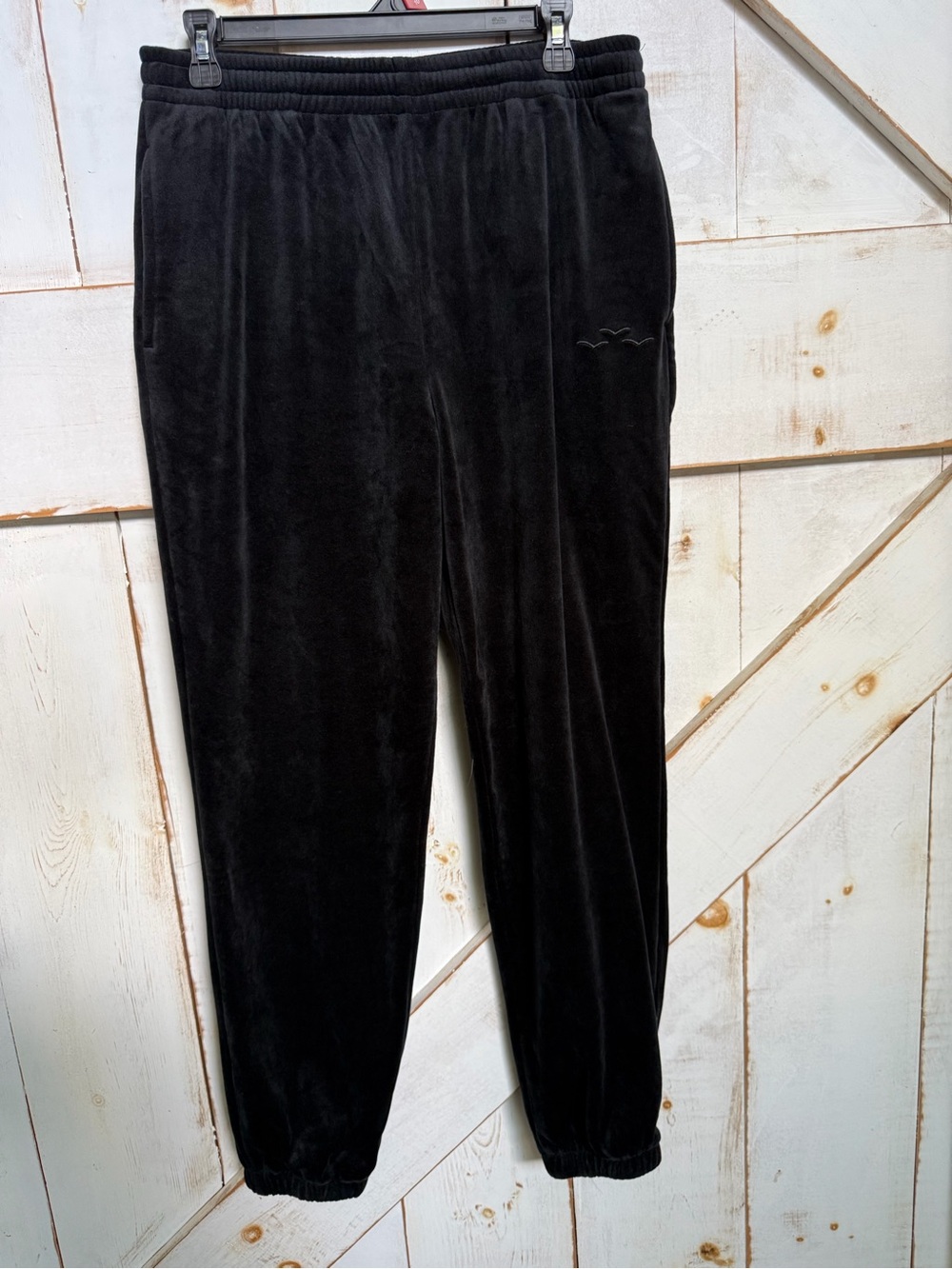 Black Velour Jogger Pants - Unbranded